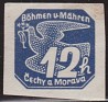 Czech Republic - 1939 - Fauna - 12 H - Blue - Fauna, Bohemia, Pigeon - Scott P6 - Bohmen und Mahren Cechy a Moravia Carrier Piegon - 0